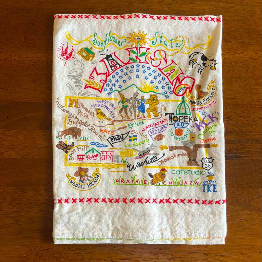 Catstudio Kansas Themed Tea Towel - new